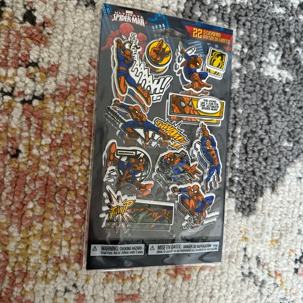 New Spiderman Puffy Stickers by American Greetings, set of 22 - Picture 3 of 5